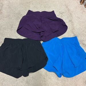 Bundle of 3 Lululemon Track That HR 3” Shorts